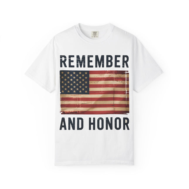 Unisex T-Shirt - Remember and Honor American Flag