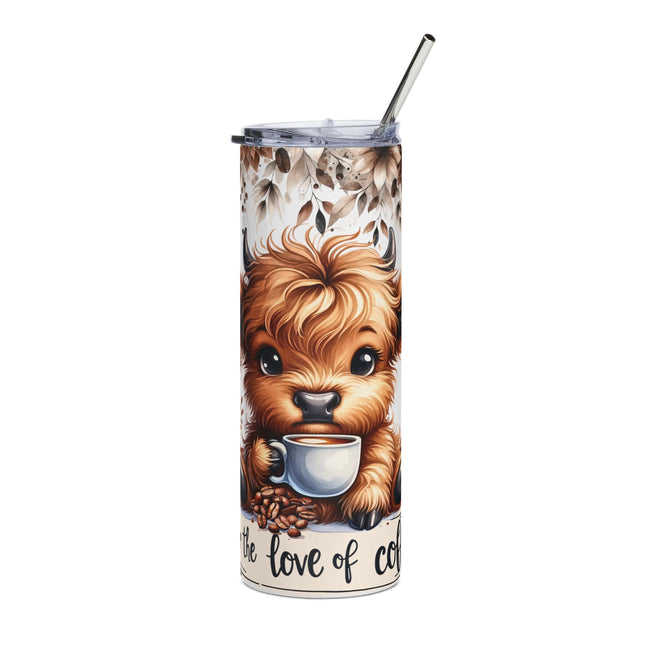 Cute Baby Highland Cow Stainless Steel Tumbler - 20oz