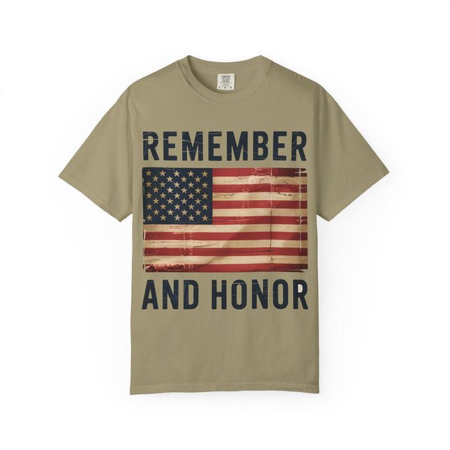 Unisex T-Shirt - Remember and Honor American Flag
