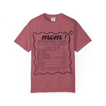 Mom Nutritional Facts T-Shirt - Perfect Gift for Mother's Day and Everyday Love