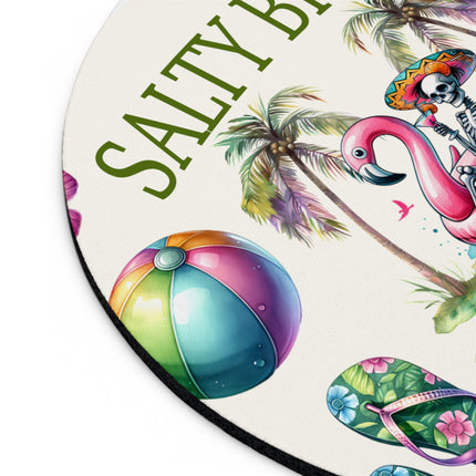 Salty Bitch Round Mouse Pad – Fun Tropical Design for Beach Lovers