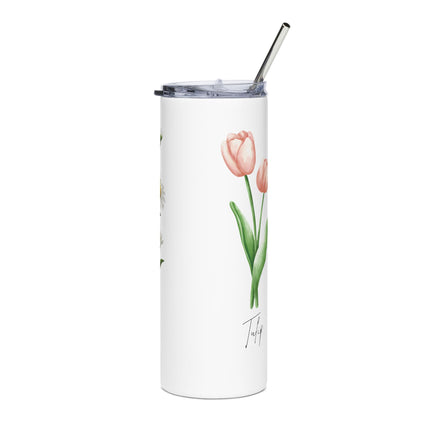 Daisy & Foxglove Floral Stainless Steel Tumbler - 20oz Travel Mug