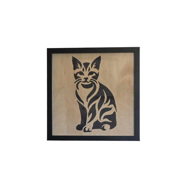 Lilly's Cat/Cat Lovers Choice / Whiskered Companions Wood Sign, Hand Painted 12x12 Framed Art, Perfect Gift for Devoted Cat Parents