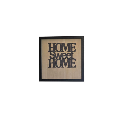 Home Sweet Home Timeless Wood Sign, Hand Painted 12x12 Framed Art, Elegant Entryway Wall Decoration