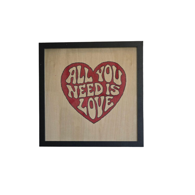 All You Need Is Love / Beatles Song Title / Classic Rock Wall Decor