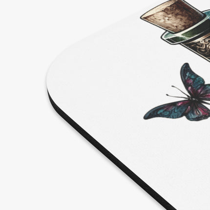 Gothic Halloween Floral Mouse Pad with Poison and Roses Design