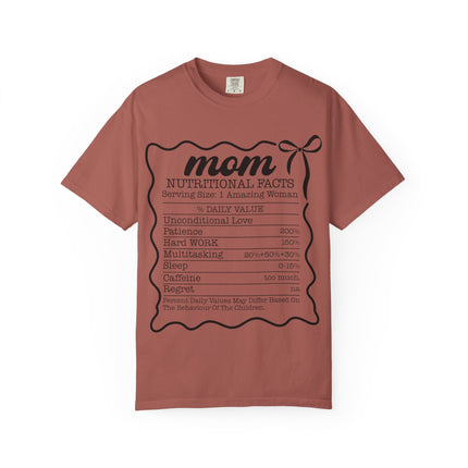 Mom Nutritional Facts T-Shirt - Perfect Gift for Mother's Day and Everyday Love