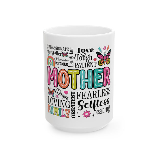 Colorful Motherhood Ceramic Mug – Perfect Gift for Moms, 11oz & 15oz