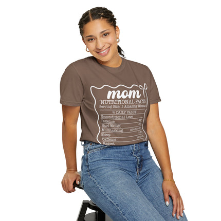 Mom Nutritional Facts T-Shirt - Perfect Gift for Mother's Day and Everyday Love