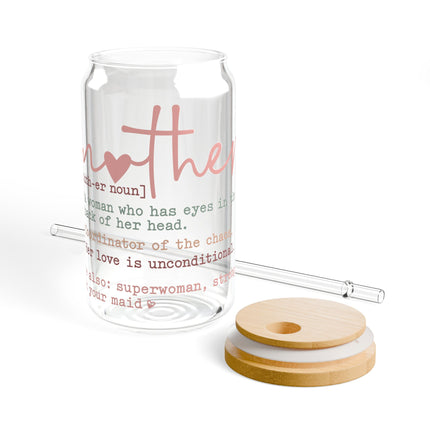 Mother Definition Sipper Glass - 16oz, Perfect Gift for Mother's Day & Celebrations
