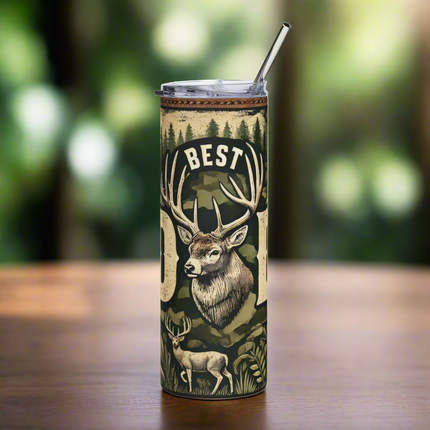 Best Dad Ever Stainless Steel Tumbler | 20oz Hunting & Outdoors Travel Mug