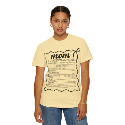 Mom Nutritional Facts T-Shirt - Perfect Gift for Mother's Day and Everyday Love