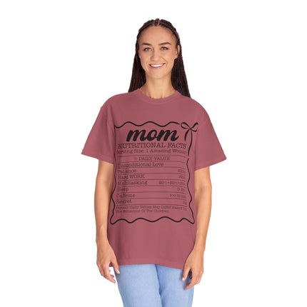 Mom Nutritional Facts T-Shirt - Perfect Gift for Mother's Day and Everyday Love