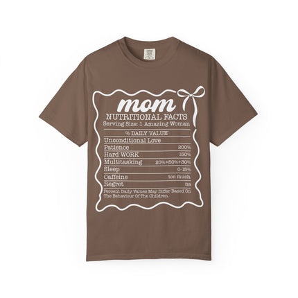 Mom Nutritional Facts T-Shirt - Perfect Gift for Mother's Day and Everyday Love