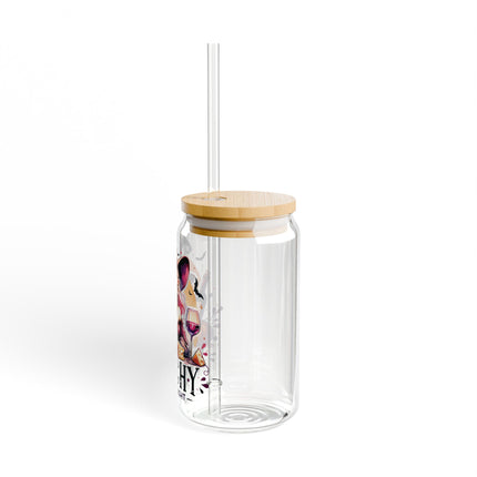 Witchy Night Sipper Glass - 16oz Halloween Drinkware with Straw