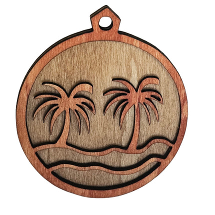 Florida Laser Cut Beach Ornament Set of 5