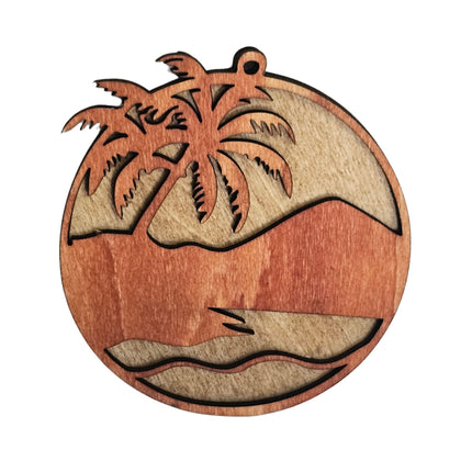 Florida Laser Cut Sand Palm Ornament