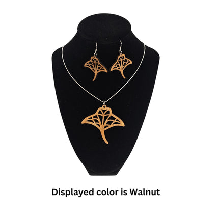 Stingray Laser Cut Pendant and Earrings