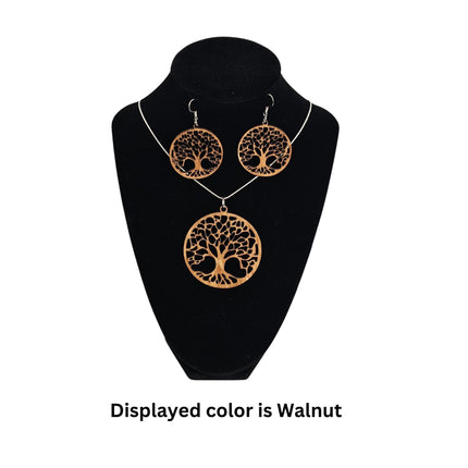 Tree Of Life Laser Cut Pendant and Earrings