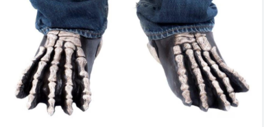 Vintage Zagone Studios Adult Skeleton Feet for Halloween Costume