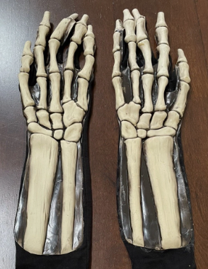 Vintage Zagone Studios Skeleton Gloves for Halloween, Cosplay and Theater