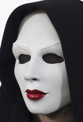 Vintage Zagone Studios Nun Like Her Mask with Ghostly White Face for Halloween, Haunted House and Theater