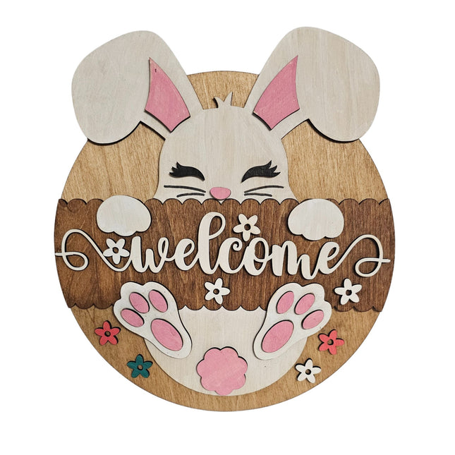 Easter Laser Cut Bunny Welcome Sign